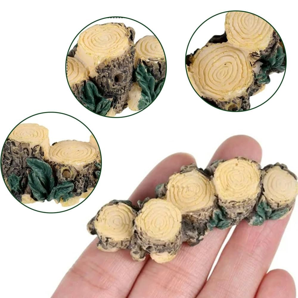 3 Pieces Moss Micro Landscaping Decor Tree Stump Bridge Fairy Garden Figurines Miniature Ornaments House Terrarium Kit Dollhouse Supplies Durable and