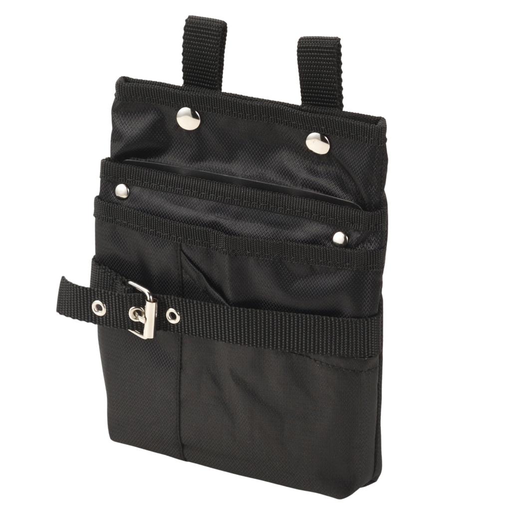 Takagi Gardening Gardening and a Carabiner for Easy Pruning Shears and Other Small Items Pouch, Black, TGP-LBK [For Landscaping] [Includes Attachment]