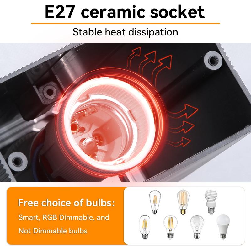 LED Outdoor Wall Light IP65 Waterproof E27 Replaceable Bulb 3 Color Wall Lamp Indoor For Garden Gate Balcony Living Room Bedroom