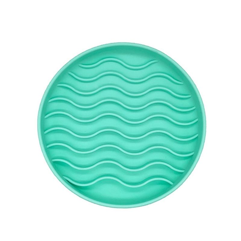

Round Shape Pet Lick Pad Slower Feeder Pad Silicone Dogs Lick Mat Slow Feeding Pad Food Training Pad Dogs Licking Mat зелений