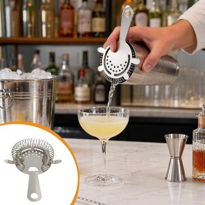 Cocktail Strainer, Stainless Steel Bar Strainer, 4 Prong Bar Strainer with High Density Spring, Drink Strainer, Professional Bartending Tools for