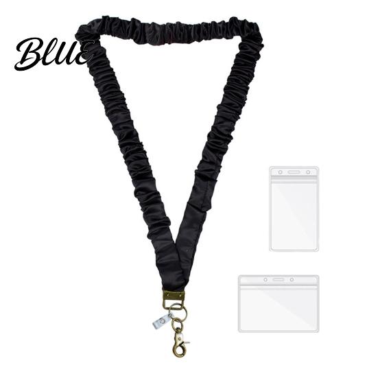 Estuche para DNI con Cremallera Set de Cordón Elástico Retráctil Estilo Scrunchie Elástico