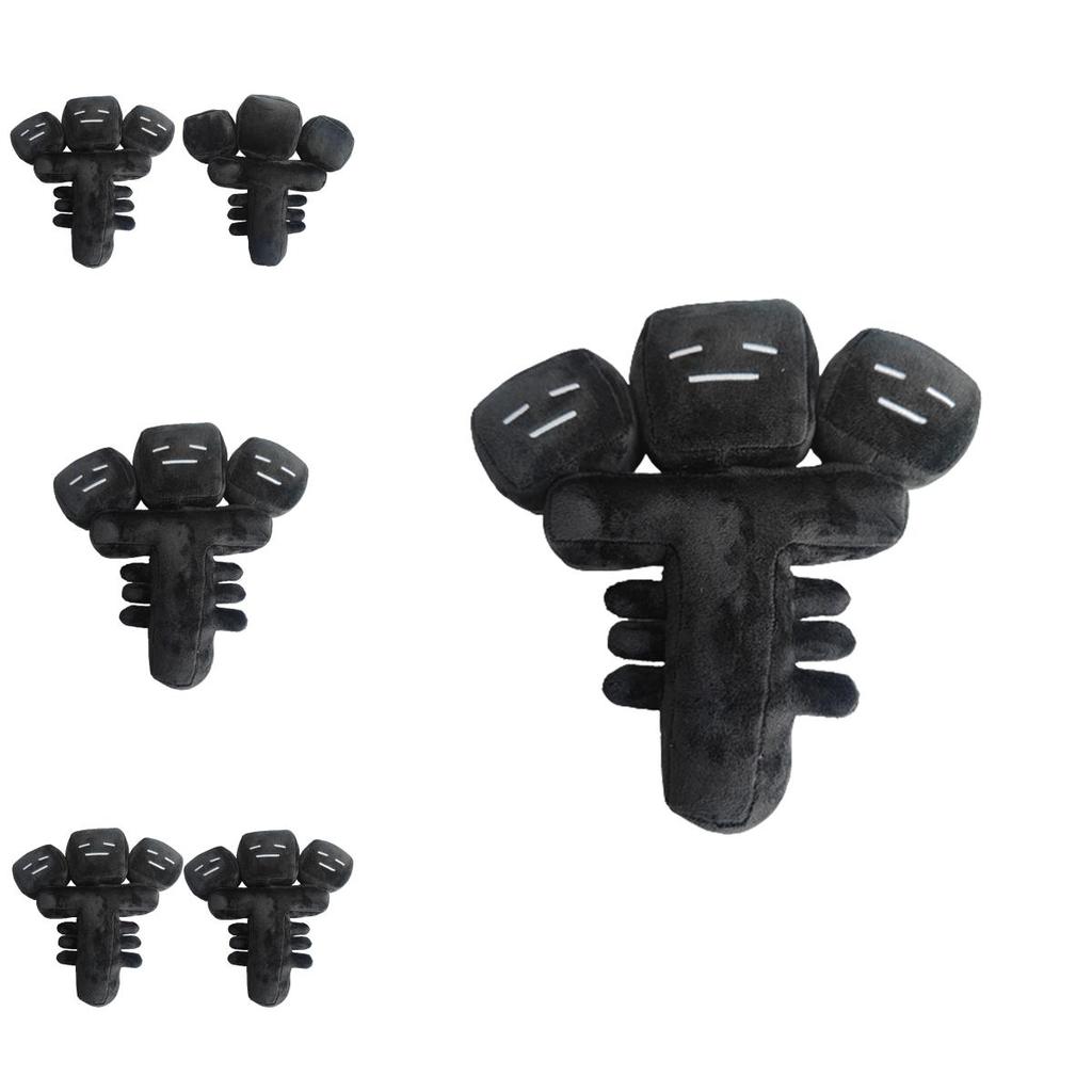 Game Black Three-headed Monster Plush Stuffed Toy Perfect Children's Gift And Room Decoration