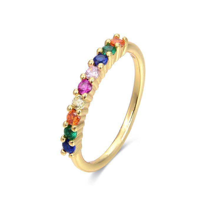 Bague - LUXENTER - Giloth - Argent 925 - Zircon multicolore - Or jaune 18K