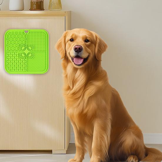 Dog Lick Mat with Suction Cup Interactive Pet Feeding Mat for Slow Feeding Anxiety Relief Pet Licking Pad for Large Small Dogs Cats