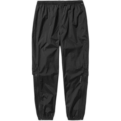 Einfarbige Cargo-Hose mit mittlerer Taille, elastischer Passform und schmal zulaufendem Bein für Herren, schwarz A5SGJ-001