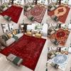 Luxury Red Persian-Turkish Print Carpet Living Room Sofa Rug Bedroom Rug Lounge Hallway Kitchen Dining Table Mat Christmas Gift