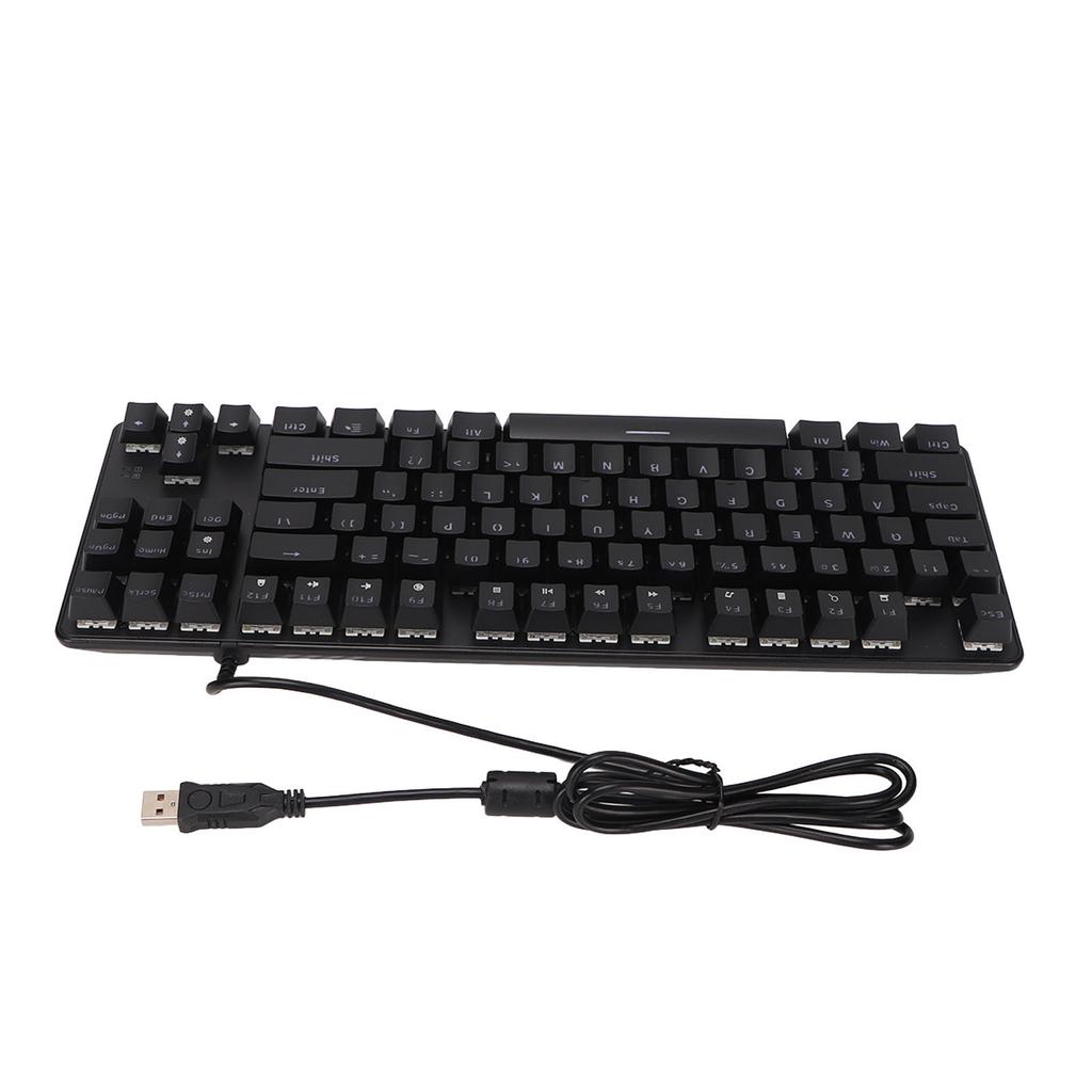 Mechanická klávesnice Blue Switch, 87 kláves, RGB podsvícení, dvoubarevné vstřikování, mechanické herní