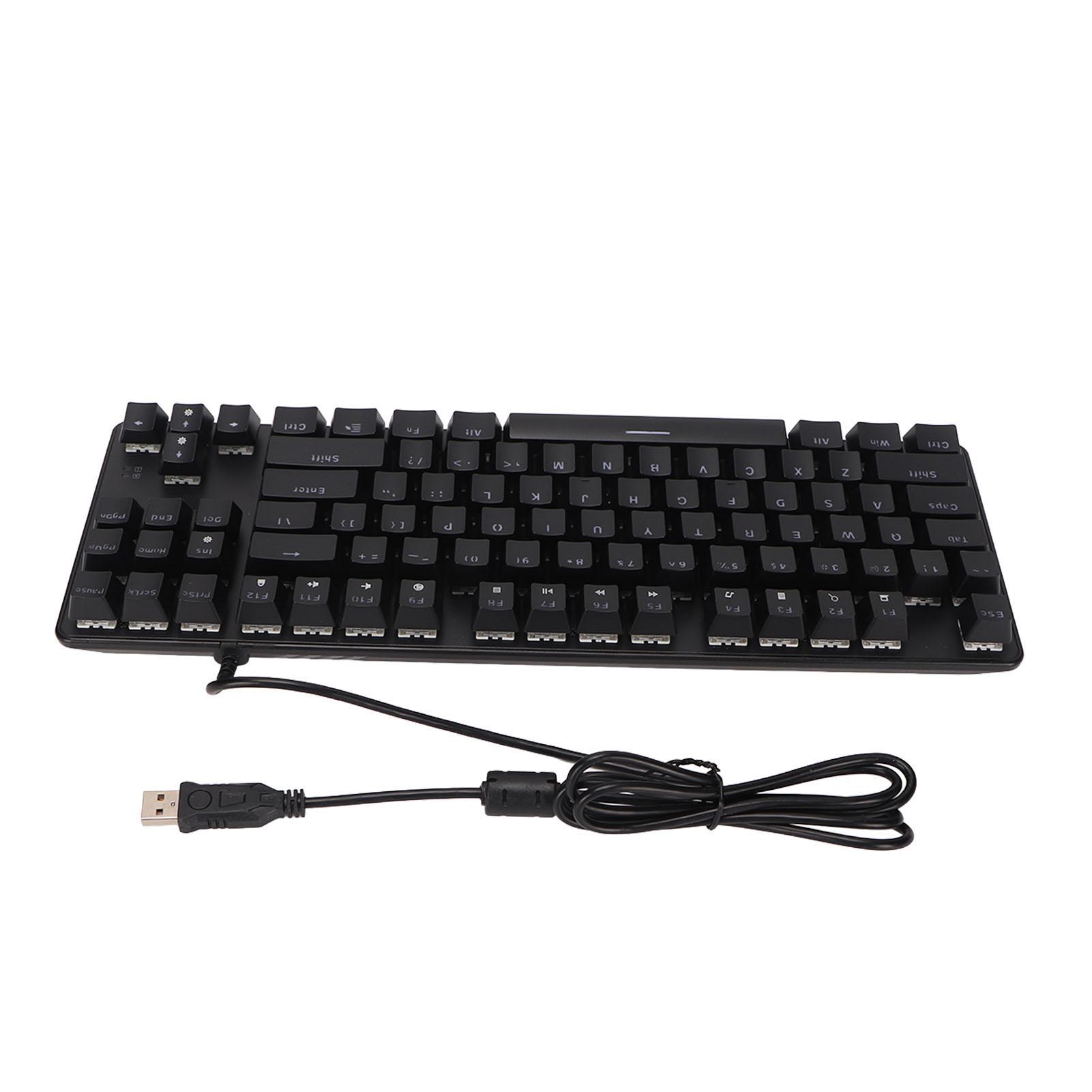 

Механическая клавиатура Blue Switch с 87 клавишами и RGB-подсветкой, двухцветная литьевая механическая игровая