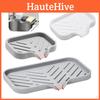 Creative Silicone Soap Box With Anti-water Design For Japanese-style Bathroom Grey