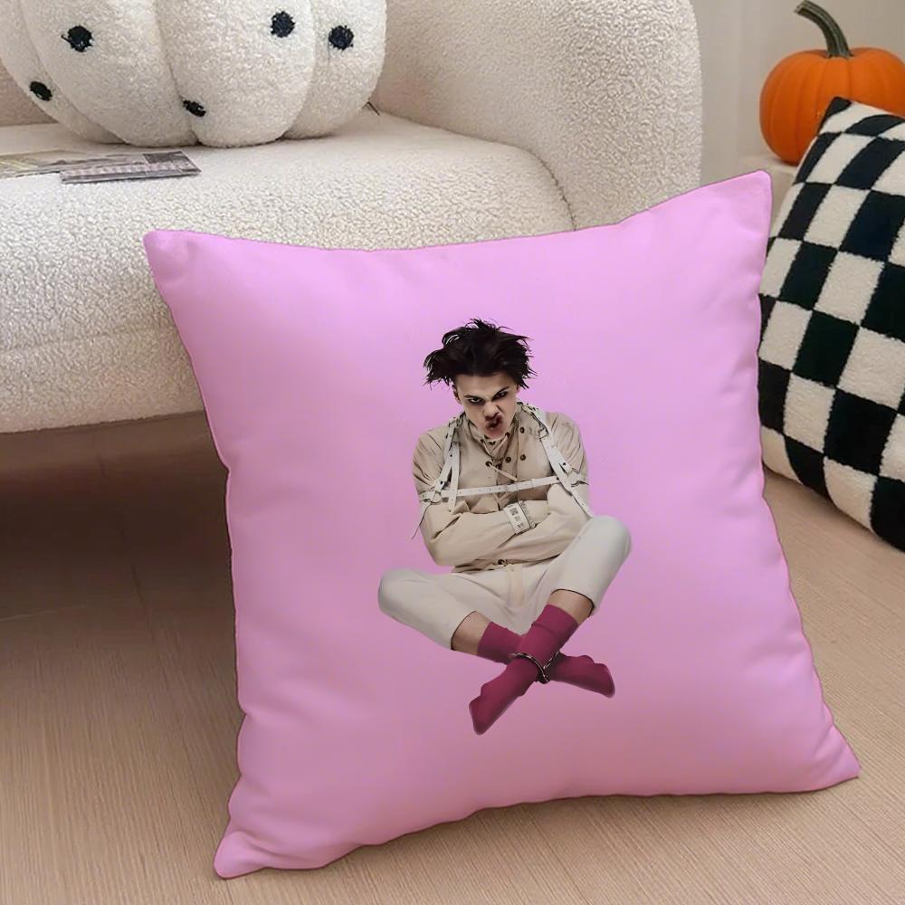 Hot Anime Punk British Singer YYungblud Cushion Cover Throw Pillow Cover Hidden Button Durable Polyester Chair Cushion