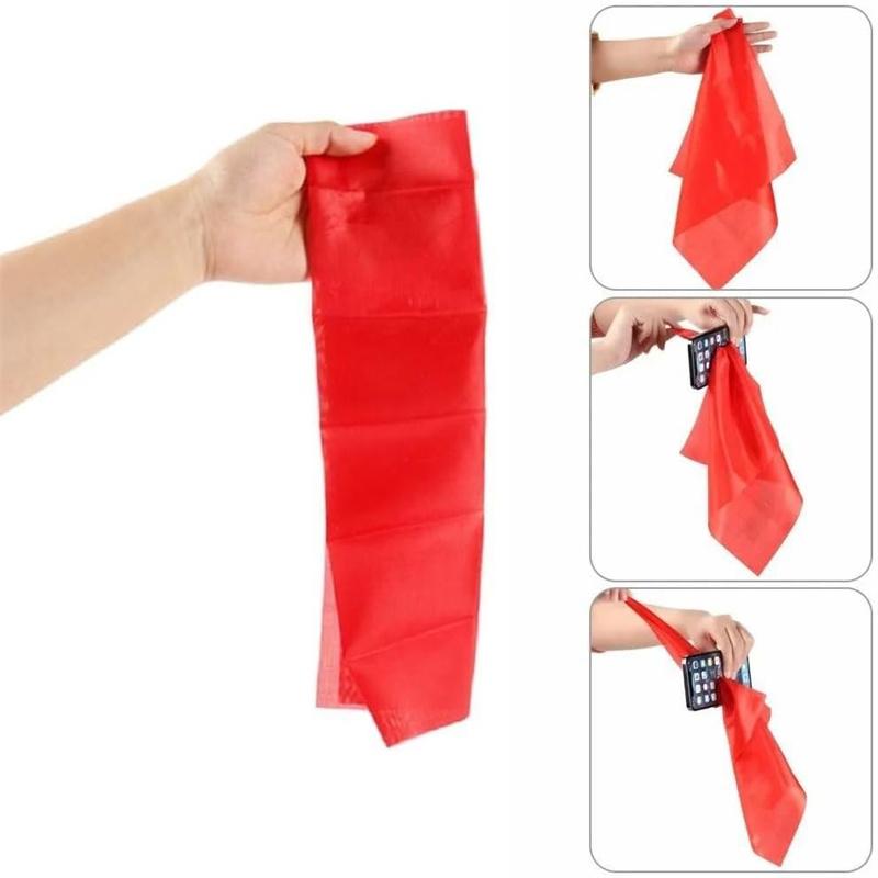 Funny Magic Silk Trick Prop for Beginner Close-Up Phone Penetration Illusion Magician Joke Tool for Party Show Prank Accessories