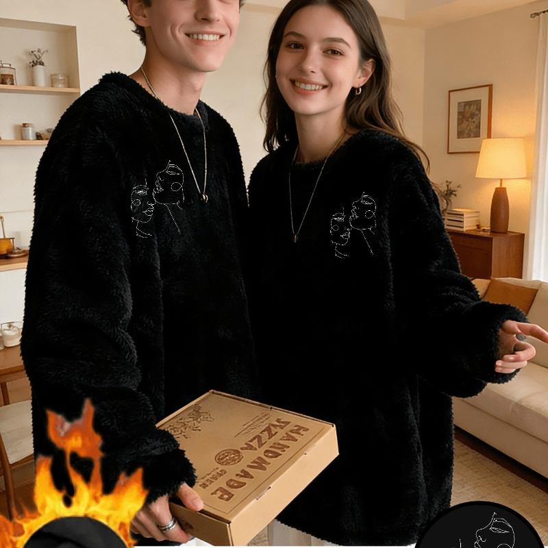 

Cozy Couple Matching Flannel Tops - 2Pcs Warm Long Sleeve Shirts XXL абрикосовий