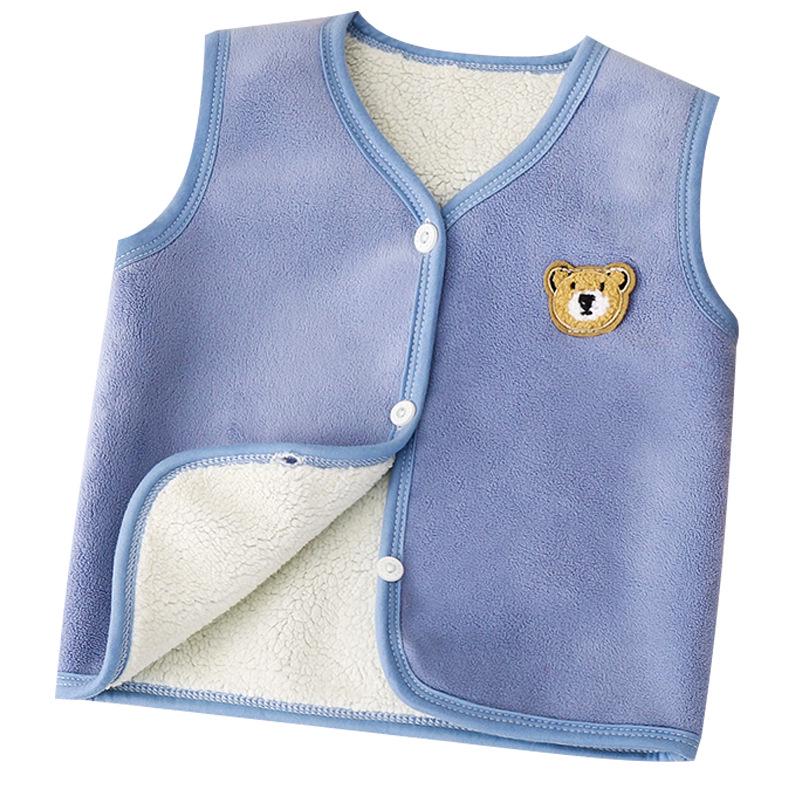 Warme Fleece-Babyweste: Verdickte Schulterumhang & Vielseitige Strickjacke für Kleinkinder