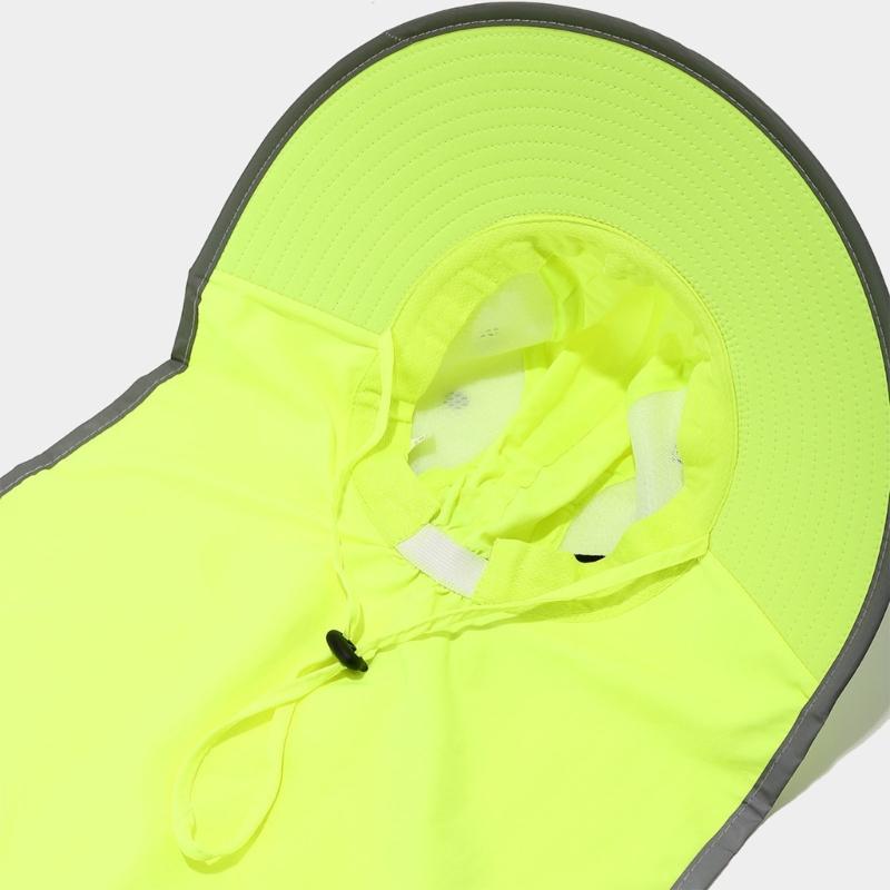 Breathable Mesh Fisherman Hat For Daily Use Low Light Conditions High Visibility Reflective Hat For Outdoor Worker