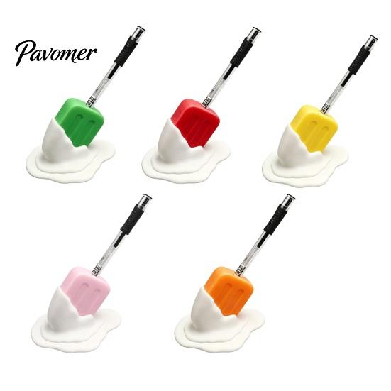 Creative Pencil Cup Cute Melting Popsicle Pen Holder, Unique Decorative Stationery Organizer, Colorful Marker Holder Durable PLA Container for Office