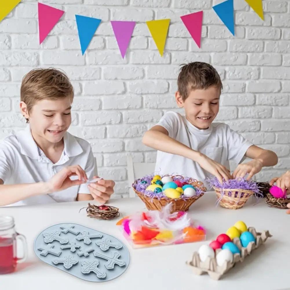 Retro Cross Silicone Cake Mold Ice Cubes Chocolate Cookies Biscuit Resin Mold Multifunctional Household Kitchen DIY Baking Tool