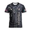 Herren-Fußballtrikot im mexikanischen Stil & Cartoon-Muster Rundhals Bequemes Sportoberteil