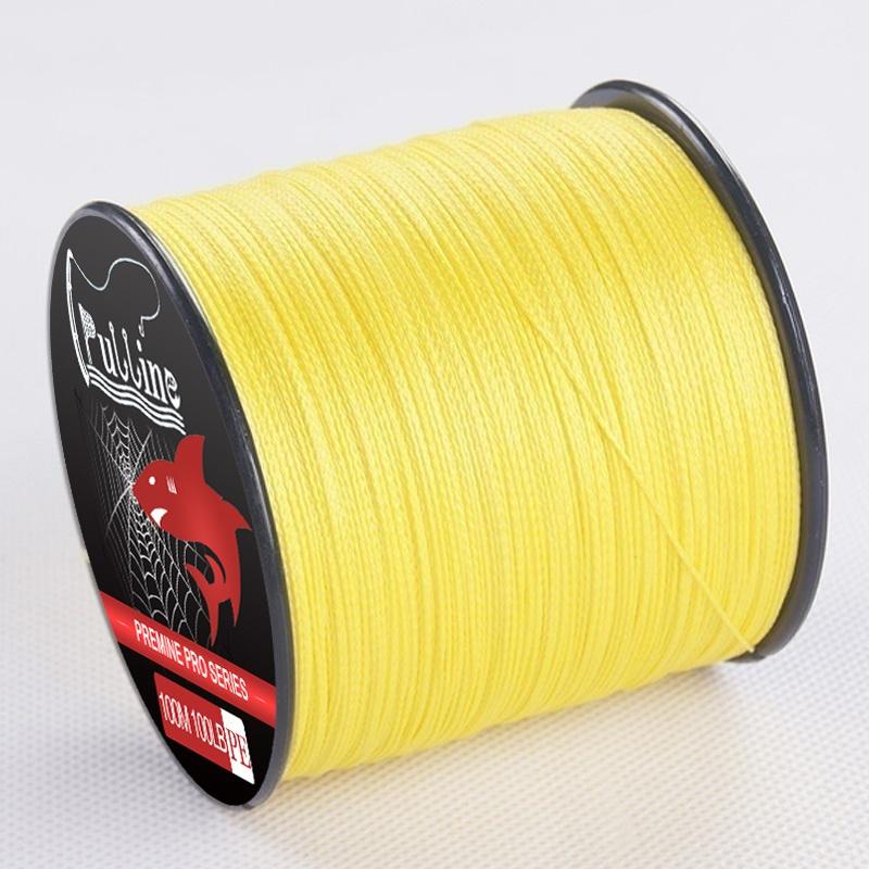 Buy 100M Yellow Multifilament PE Braided Yellow Fishing Cord 4 Strands ...