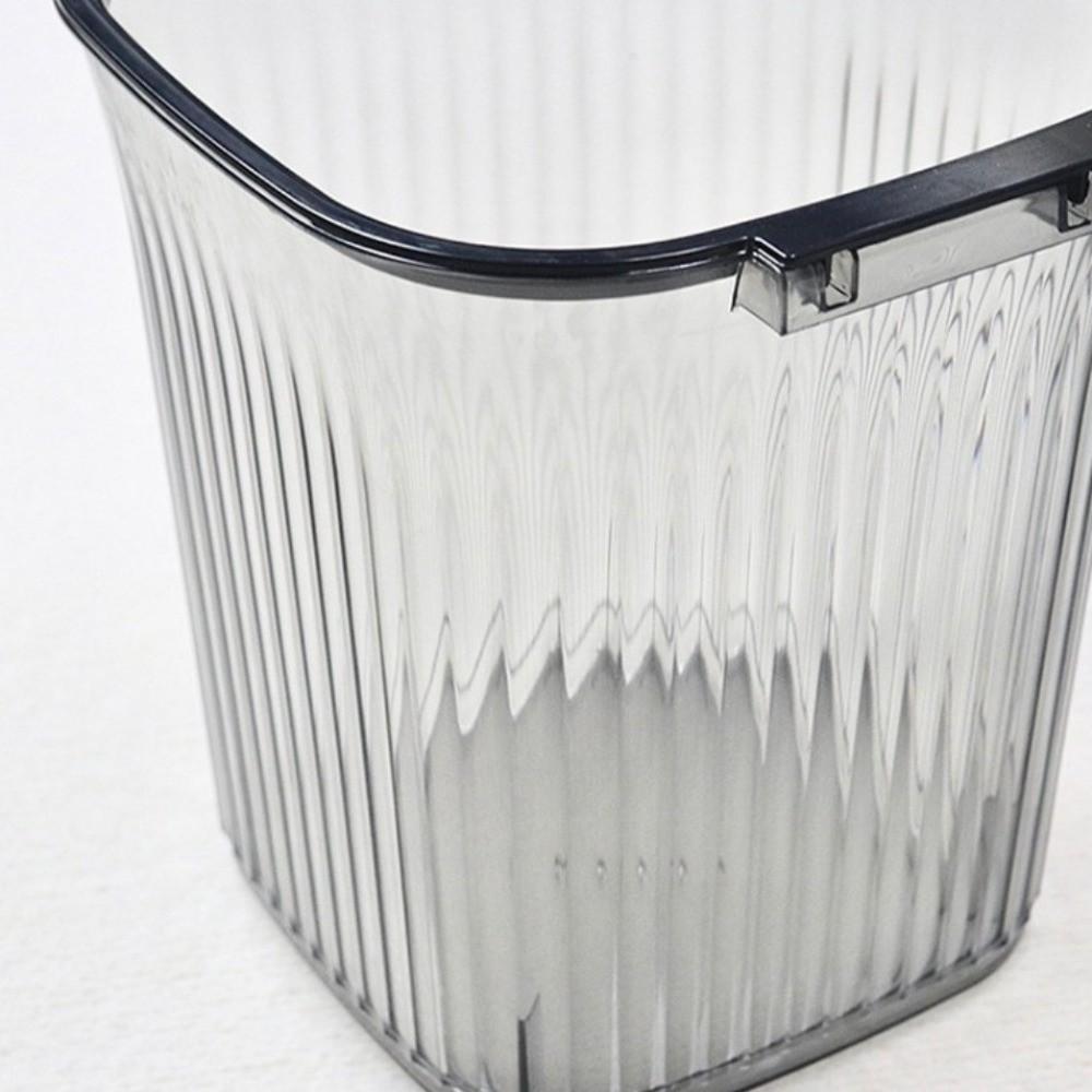 Luxury Trash Basket Plastic Dustbin Durable Stripe Garbage Container Home Living Room