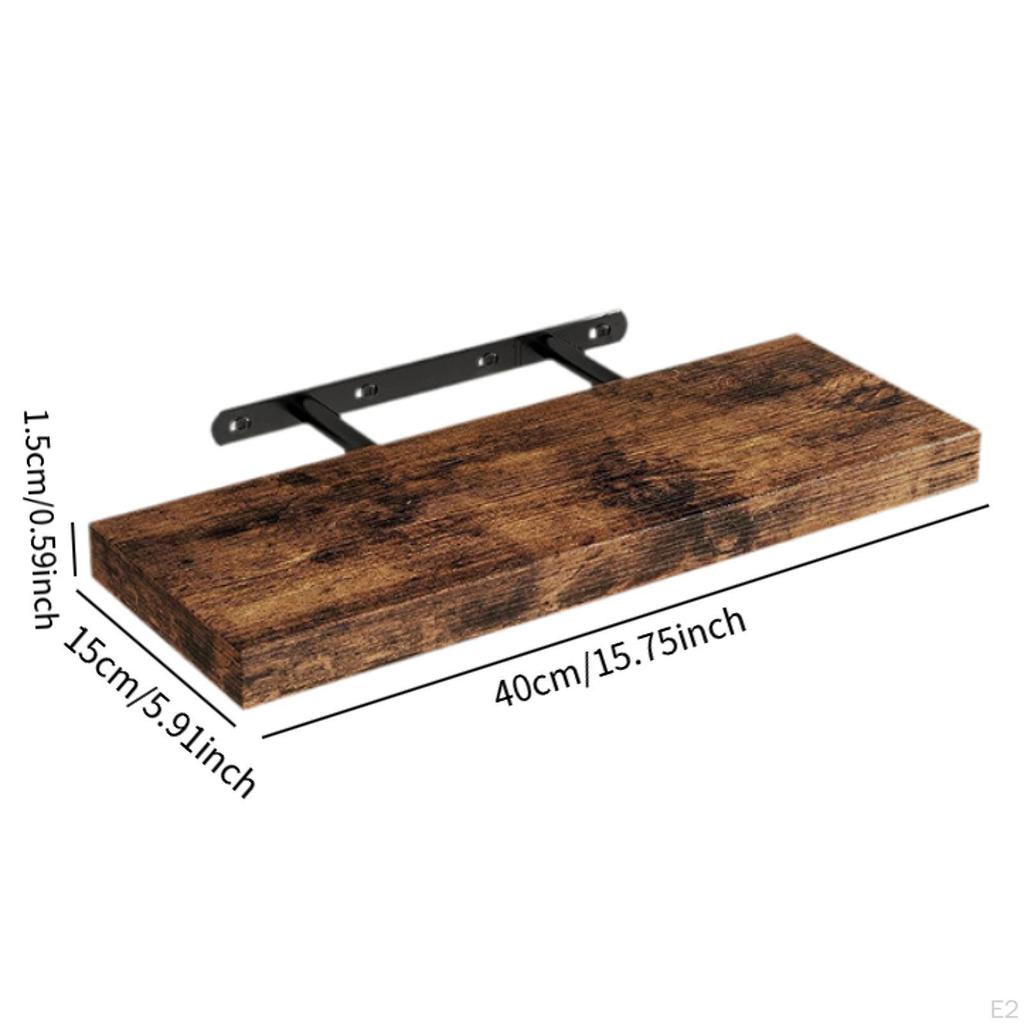 Shelf for Wall Mounted Wood Shelf,Decorative Rustic with Invisible Bracket Bedroom Nursery