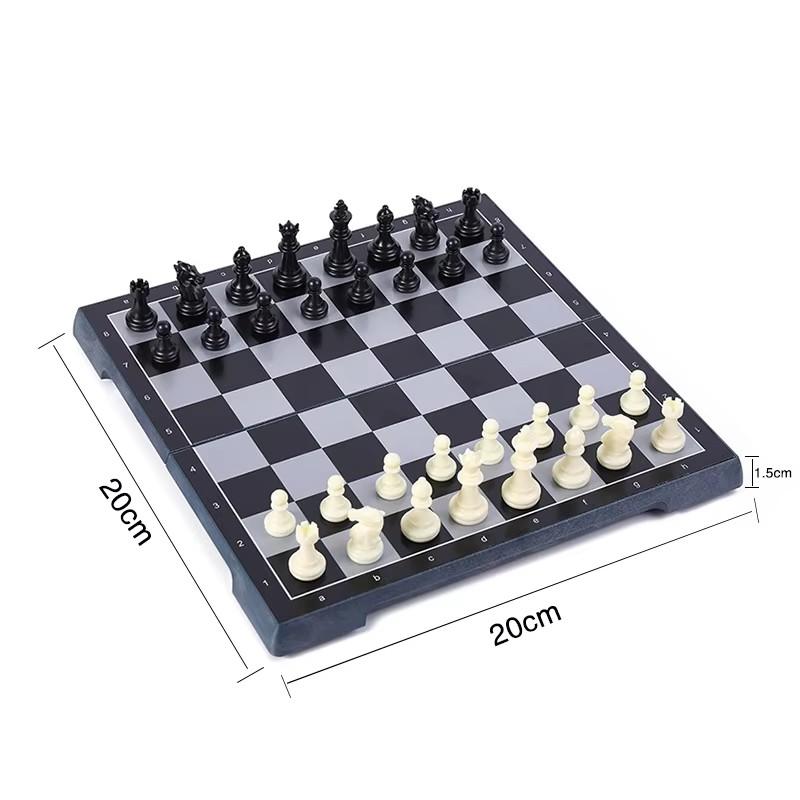 Medieval Folding Classic Chess Set With Chessboard 32 Pieces Gold Silver Magnetic Chess Portable Travel Games For Adults Kid Toy