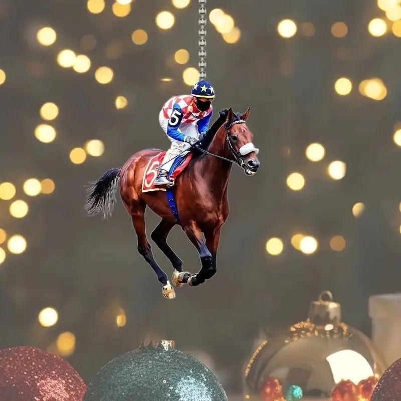 Cartoon Unique Acrylic Horse Ornament Ideal For Christmas Tree And Decorations Car