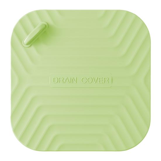 Shower Drain Cover Tub Stopper Waterproof Silicone Floor Drain Cover зелёный