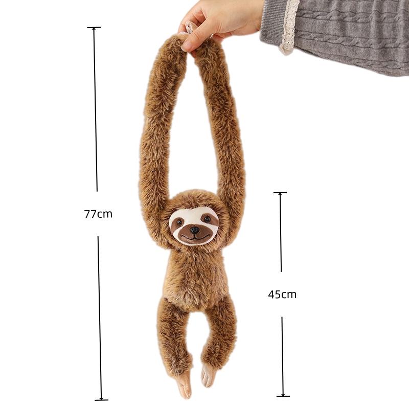 Creatieve Hangende Dierlijke Pluche Speelgoed Levensgetrouw Aap Gibbon Luiaard Pop Warme Mama-Kind Knuffelpop Knuffelige Woondecoratie Kinder Cadeau