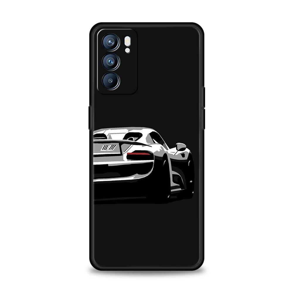 Super Car Sport Phone Case For Oppo Reno8 Reno7 Reno6 Pro A54 5G Find X6 X5 A53 A52 A9 A15 A95 A17 A16 A76 A74 A57 A31 Cover