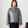 Comme Ca Ism Quilted Coat M Charcoal 12-25MC01-203