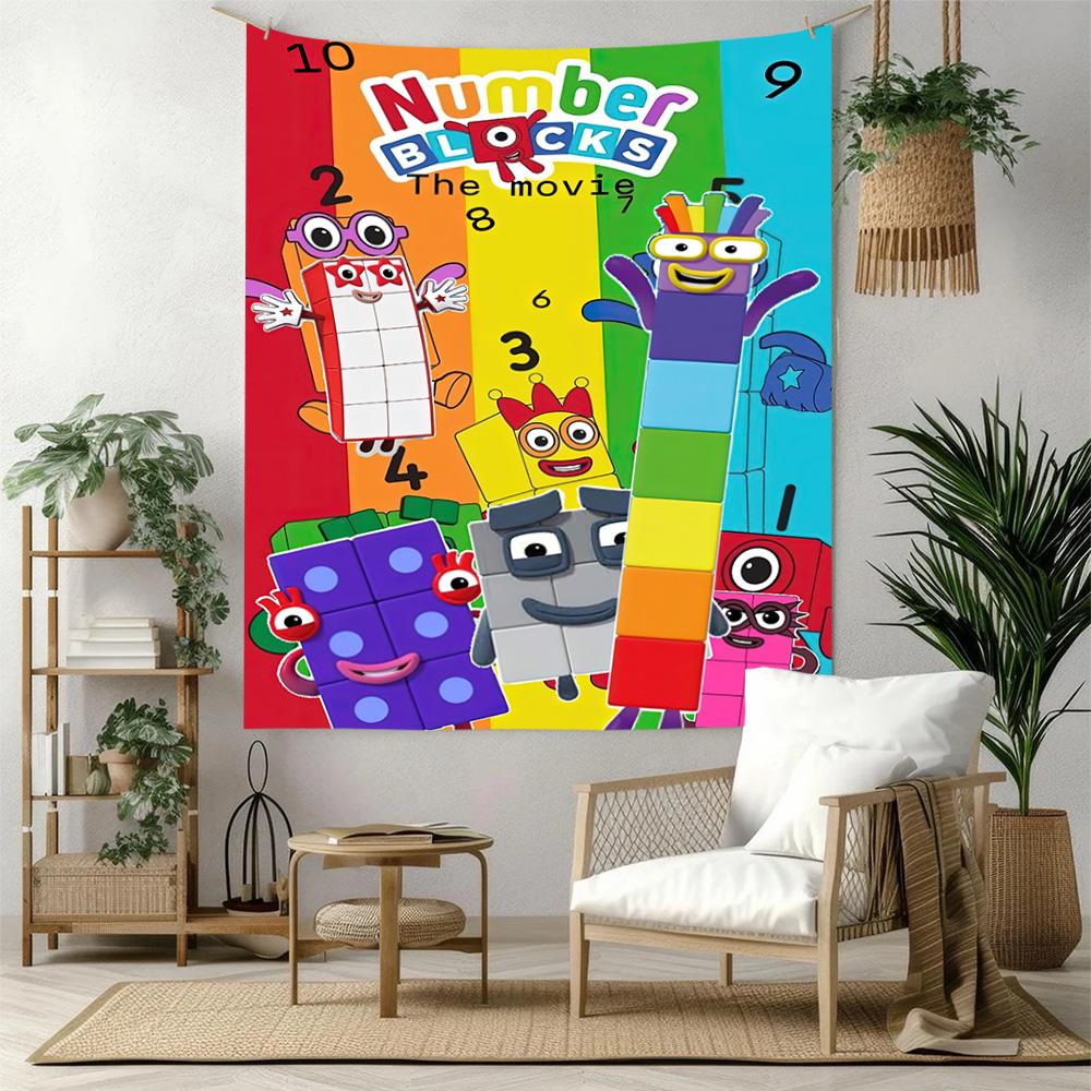 Numberblocks Nástěnná dekorace Gobelín Umění Pro památku mazlíčka Narozeniny Svatba Večírek Pozadí Rodinný dárek