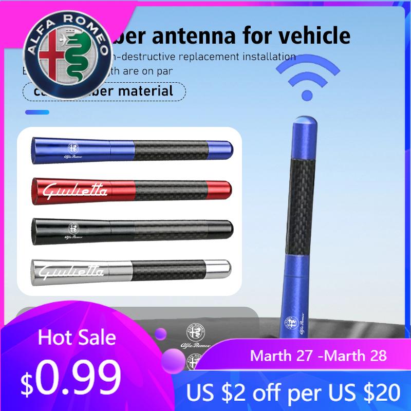Für Alfa Romeo 12cm Auto Dach Signalverstärker Metall Radioantenne Mast Auto Zubehör Für Alfa Romeo Giulietta 940 2010-2014 201