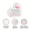 1pc Heart-Shaped Acrylic Anniversary Sign with Romantic Bird Illustration, 'Happy 50th Anniversary' Text, Ideal for Home, Farmhouse