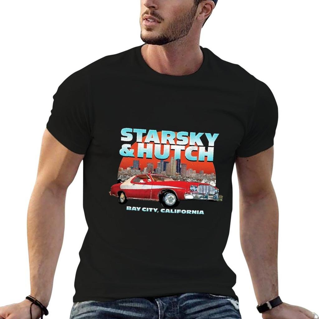 EXVXZ Starsky And Hutch The Gran Torino Mens T-Shirt Black