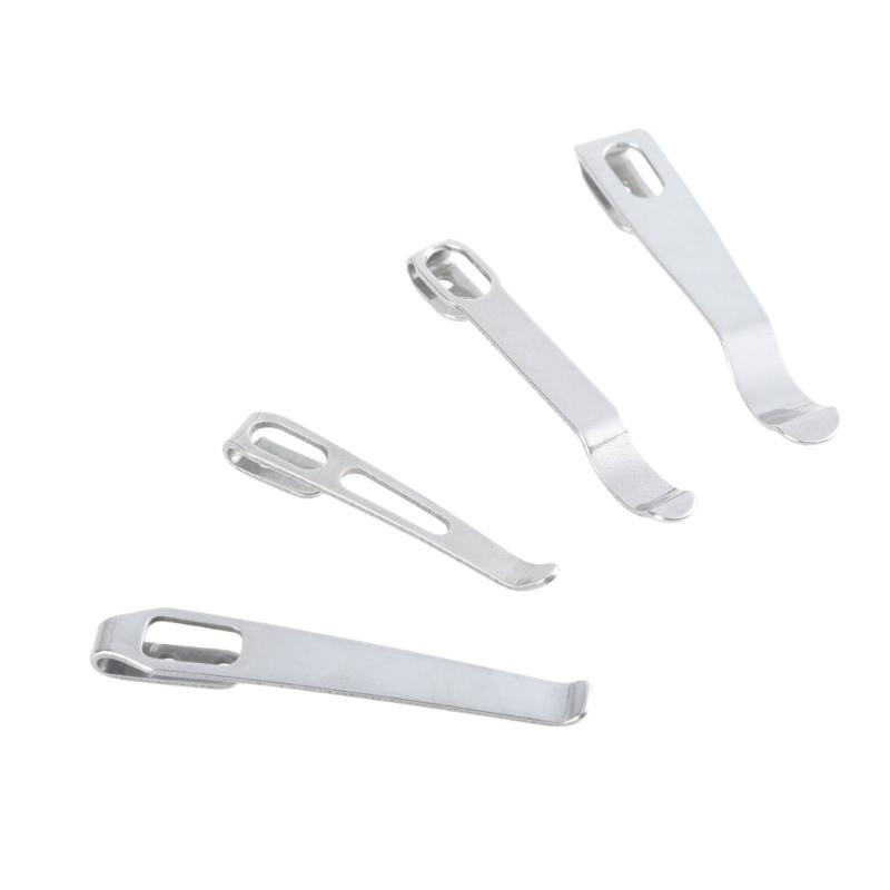 Stainless Steel Cutter Pockets Clip Back Clamp With 3Pcs Screws Make Cutter Back Clip Replacement Accessories Parts