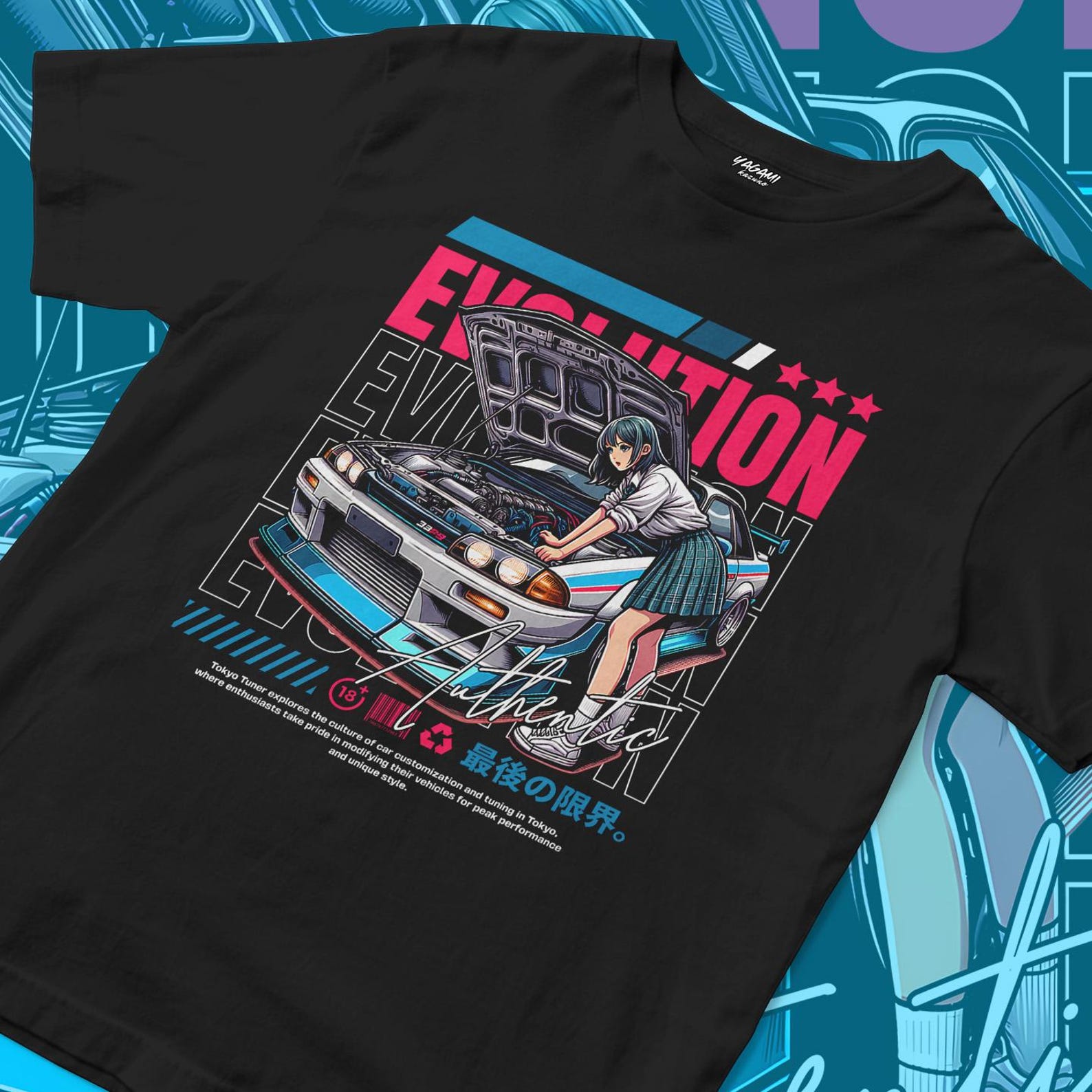 Tokyo Tuner Evolution Girl | Unisex Jersey Short Sleeve Tee Streetwear 3XL