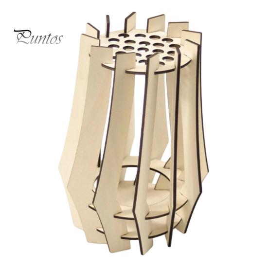 Creative Artistic Ornaments for Balcony Wooden Puzzle Flower Vase, Display Stand Flowers or Elegant Home Accents Courtyard Artificial Flowers,