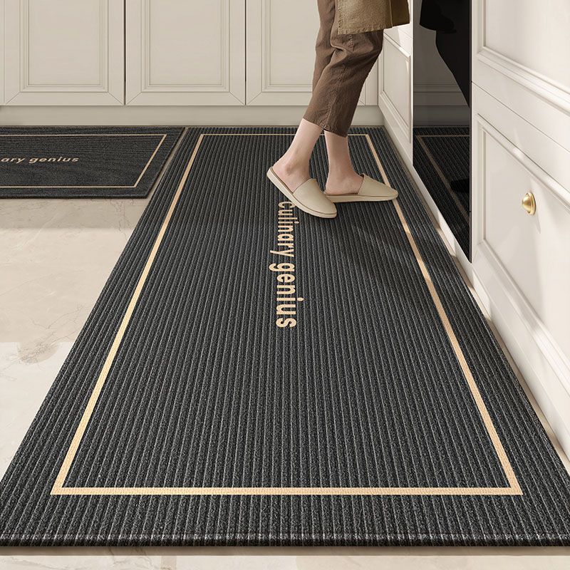 Thicken Belgian Velvet Kitchen Floor Mat Kitchen Carpet Foot Mats Long Area Rugs Carpet for Living Room Absorbent Foot Mats Bedroom Door Mat
