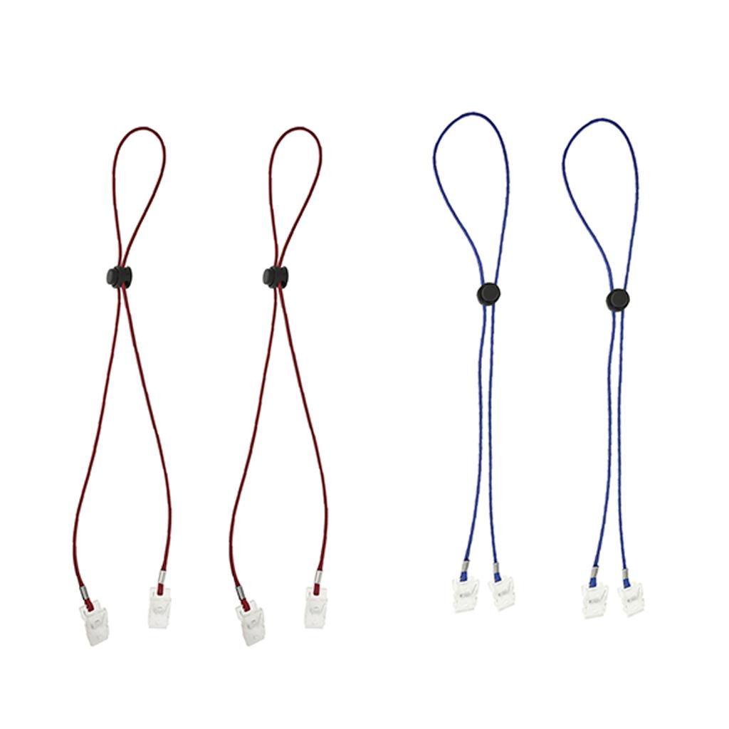 Flexible Napkin Chains, Neck , Holder for Elderly Kids, Adjustable (4 Pack)