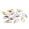 12 unids/lote 17*8mm ganchos para pendientes franceses de cobre dijes pendientes cierres de gancho DIY para la fabricación de joyas accesorios suministros