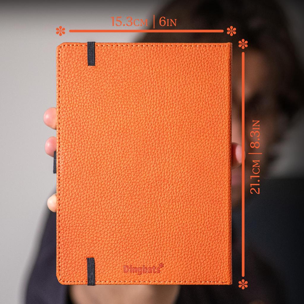 Wildlife Lined Medium Orange A5 Hardcover Cream 100gsm Paper Includes Bookband Bookmark Notebook, Tiger, - - Ink-Resistant - Pocket, &