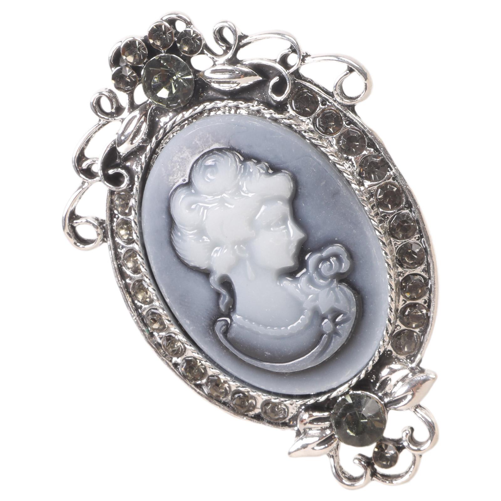

Elegant Vintage Cameo Brooch Pin Set With Antiqued Gold Finish Sparkly Alloy Cameo Lapel Pin For Women Jewelry 7