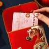 1Pc 2026 Year Of The Horse Fabric Red Envelope Traditional New Year Lucky Money Bag Spring Festival Cloth Money Pocket