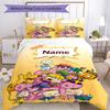 3pcs Custom Name Rugrats Bedding Set Duvet Cover Closure Includes 1 Duvet Cover & 2 Pillowcases, Soft and Comfortable for All Seasons.