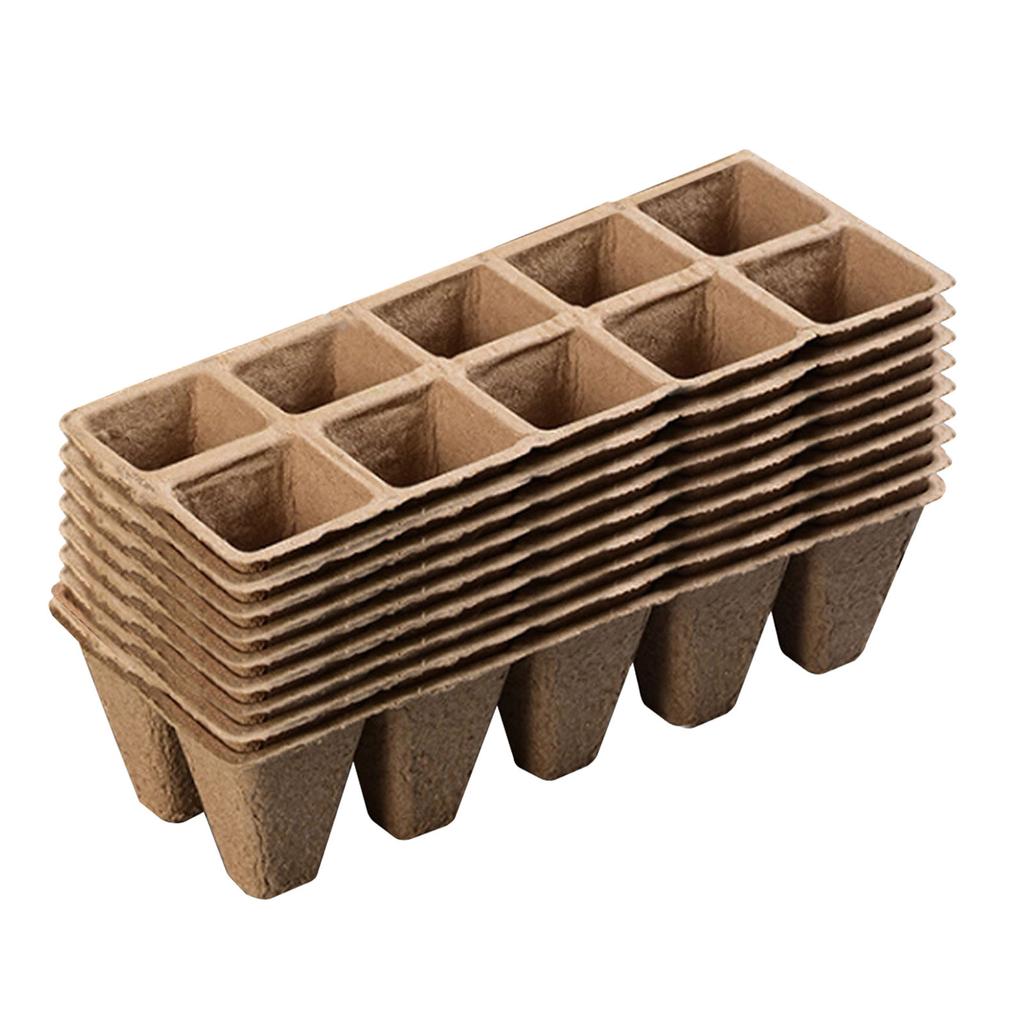 Peat Pots Seed Trays Seedling Pots Germination Trays 10 Cells