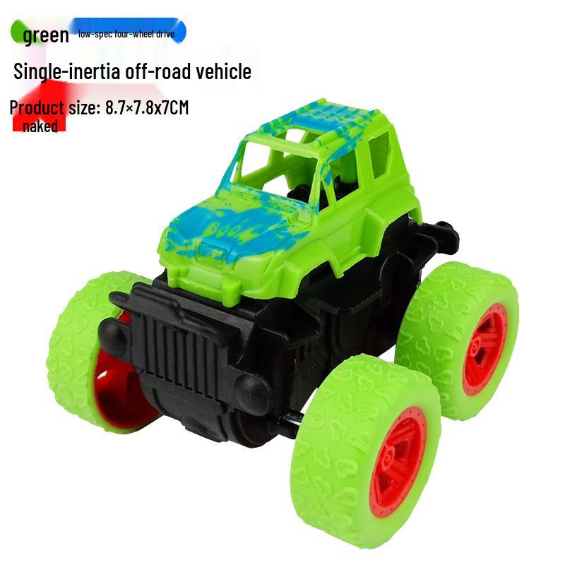 Children's Toy: Inertia-Powered 4WD Stunt Off-Road Vehicle