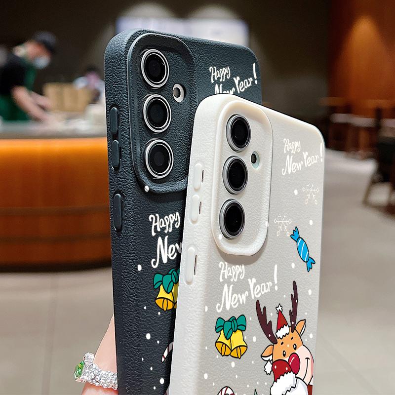 Happy New Year Phone Case For Samsung Galaxy A56 A16 A17 A36 A26 A55 A15 A25 A54 5G S25 S24 S22 Ultra S24 S23 FE Soft TPU Cover