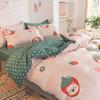 Four-piece Bedding Washed Cotton Single Double Student Three-piece Bed Linen Quilt Cover Pillowcase