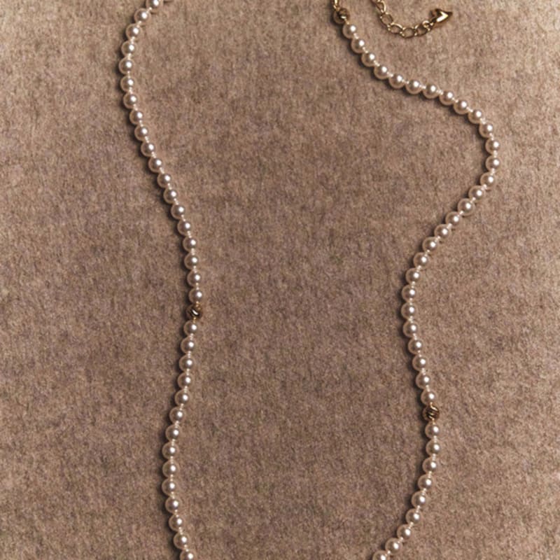 

Vingt six Avril 3-n12 classic peal choker necklace(4mm) white gold